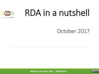 RDA in a nutshell October 2017