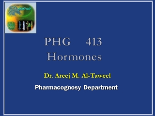 PHG 413 Hormones
