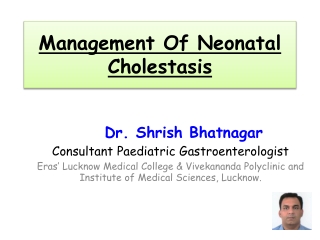 Management Of Neonatal Cholestasis