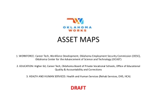 DRAFT - Asset Map for Oklahoma Works-Workforce Development, OESC, Career Tech