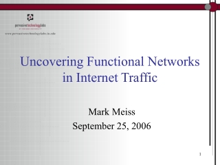 Uncovering Functional Networks in Internet Traffic