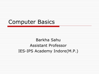 Computer Basics