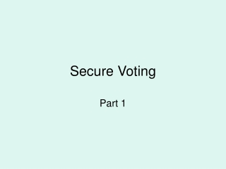 Secure Voting