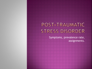 Post-traumatic stress disorder