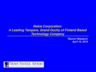 Nokia Corporation: A Leading Tampere, Grand Duchy of Finland Based Technology Company