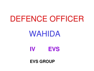 DEFENCE OFFICER