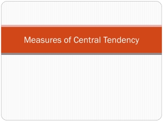 Measures of Central Tendency