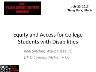 Equity and Access for College Students with Disabilities