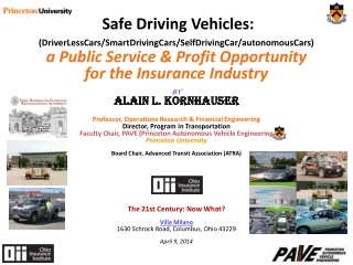 Safe Driving Vehicles: (DriverLessCars/SmartDrivingCars/SelfDrivingCar/autonomousCars)