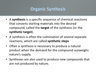 Organic Synthesis