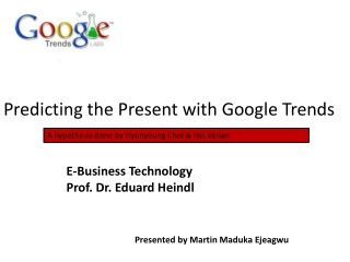 Predicting the Present with Google Trends