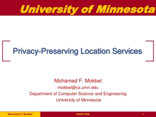 Privacy-Preserving Location Services