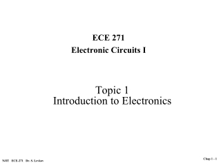 Topic 1 Introduction to Electronics