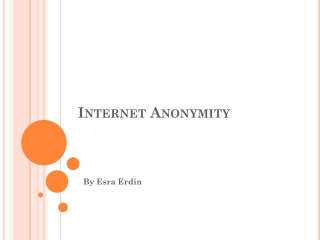 Internet Anonymity