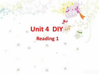 Unit 4 DIY Reading 1