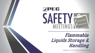 Flammable Liquids Storage &amp; Handling