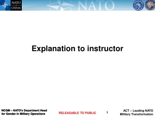 Explanation to instructor