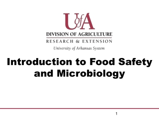 Introduction to Food Safety and Microbiology