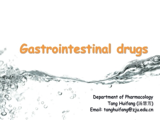 Gastrointestinal drugs