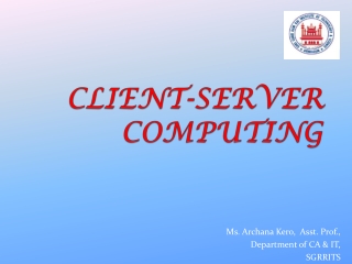 CLIENT-SERVER COMPUTING