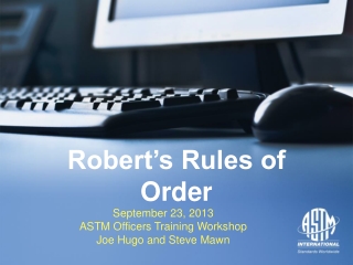 Robert’s Rules of Order