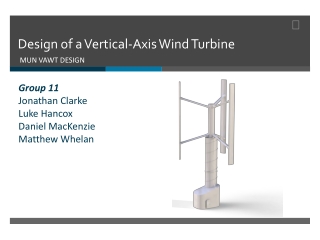 Design of a Vertical-Axis Wind Turbine