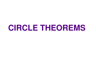 CIRCLE THEOREMS