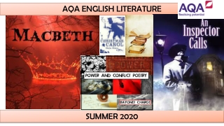 AQA ENGLISH LITERATURE