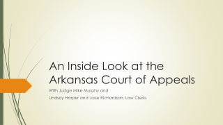 An Inside Look at the Arkansas Court of Appeals