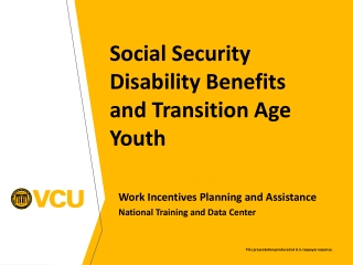 Social Security Disability Benefits and Transition Age Youth