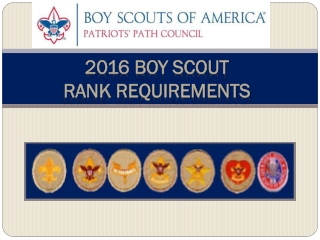 2016 Boy Scout Rank Requirements