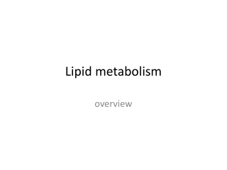 Lipid metabolism