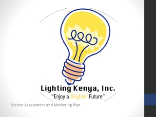 Market Assessment and Marketing Plan