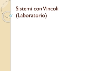 Sistemi con Vincoli ( Laboratorio )