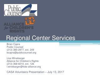 Regional Center Services