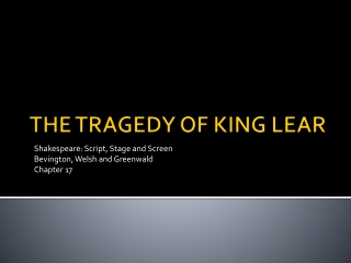 THE TRAGEDY OF KING LEAR