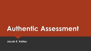 Authentic Assessment