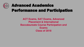 Advanced Academics Performance and Participation