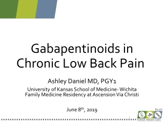 Gabapentinoids in Chronic Low Back Pain