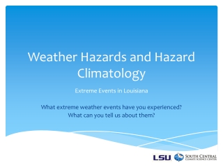 Weather Hazards and Hazard Climatology