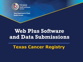 Web Plus Software and Data Submissions