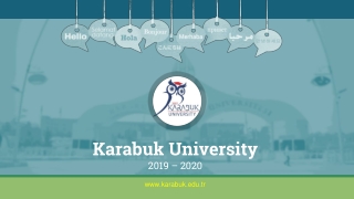 Karabuk University 2019 – 2020