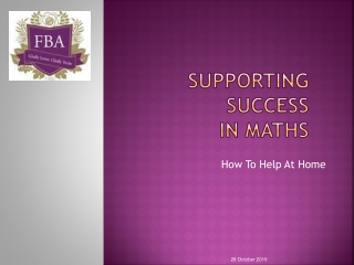 Supporting success in maths