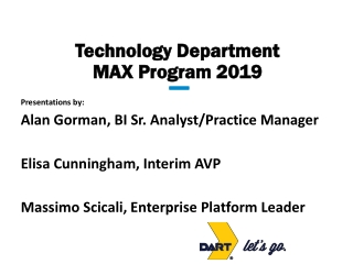 Technology Department MAX Program 2019