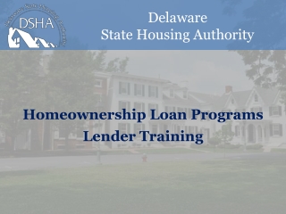 Homeownership Loan Programs Lender Training