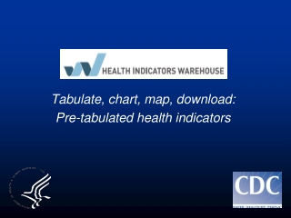 Tabulate, chart, map, download: Pre-tabulated health indicators