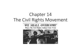 Chapter 14 The Civil Rights Movement