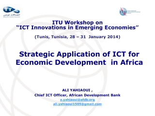 Strategic Application of ICT for Economic Development in Africa