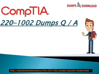 Latest compTIA 220-1002 Dumps PDF - compTIA 220-1002 Exam Questions