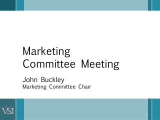Marketing Committee Meeting